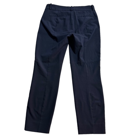 J. Crew Mercantile Women Navy Flat Front Pants Sz 6x26 Cropped Career Stretch - Picture 8 of 13